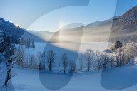 Fog arch at the Hinteree in Salzburger Flachgau