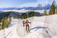 Two women on ski tour