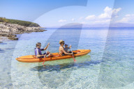 Young family with child on vacation