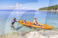 Young family with child on vacation