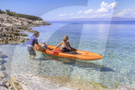 Young family with child on vacation