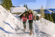 Two women on ski tour