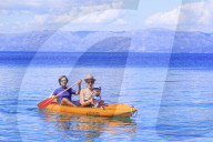 Young family with child on vacation