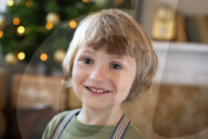 Happy Boy at Christmas Day