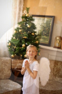 Girl dressed up as an Angel