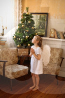 Girl dressed up as an Angel