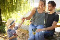 Family enjoying their Leisure Time