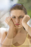 Sulky young woman