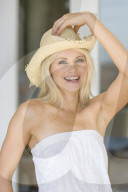 Young woman with straw hat