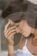 Woman with a headache