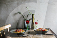 Spaghetti mit Tomatensauce, Spaghetti with tomato sauce