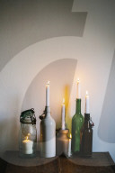 Candles in bottles
