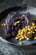 Rotkohl & Kichererbsen geröstet mit Brombeeren, Red cabbage & chickpea roasted with blackberry