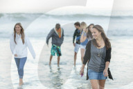 Teenager Clique at the sea