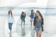Teenager Clique at the sea