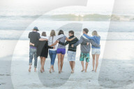 Teenager Clique at the sea