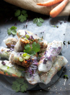 Pulled Jackfruit Sommer-Rollen, Pulled jackfruit summer rolls