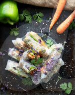 Pulled Jackfruit Sommer-Rollen, Pulled jackfruit summer rolls