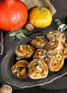 Vegane Herzhafte Kürbisrollen, Vegan savoury pumpkin rolls