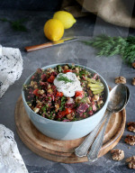 Quinoa Salat mit Wintergemüse (russische Art), Russian style quinoa salad with winter vegetables