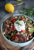 Quinoa Salat mit Wintergemüse (russische Art), Russian style quinoa salad with winter vegetables