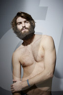 Bare-chested Man with Full Beard