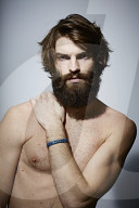 Bare-chested Man with Full Beard