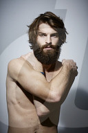 Bare-chested Man with Full Beard