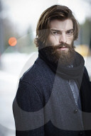 Portrait of a Man with Full Beard