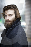 Portrait of a Man with Full Beard