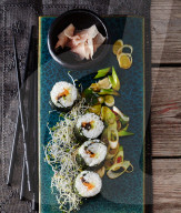 Maki-Rolle von Mu Err-Pilzen, Maki Rolls with Mu Err Mushrooms
