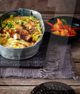 Auflauf von süss-saurem Spitzkohl, Pointed Cabbage Casserole