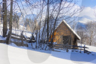 Wooden hut