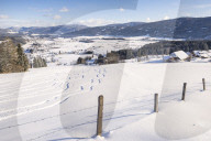 View from Fanningberg over winter landscape