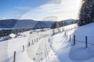 View from Fanningberg over winter landscape