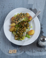 Seelachsfilet mit Knusperkruste, Pollack with crunchy Topping