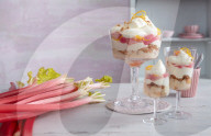 Rhabarber-Holunder-Trifle, Rhubarb Elderflower Trifle