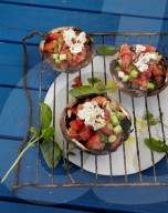 Summer Barbecue: Gefüllte Portobello-Pilze, Stuffed Portobello Mushrooms