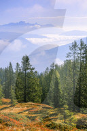 Berchtesgaden Alps in autumn in the early morning