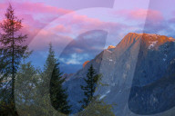 Sunrise with Alpenglow on the Mandlwänden