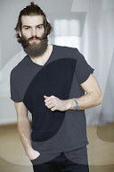Young Man wearing a black T-Shirt