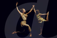 Woman and Girl dancing Ballet