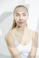 Young blonde Woman with Ponytail