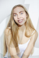 Young blonde Woman smiling