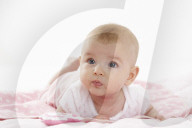 Baby lying on a Blanket