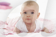 Baby lying on a Blanket