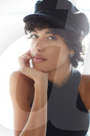 Young Woman wearing a Captain's Hat