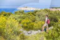 Woman hiking in Croatia