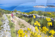 Woman hiking in Croatia