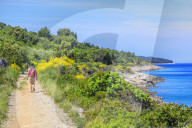 Woman hiking in Croatia